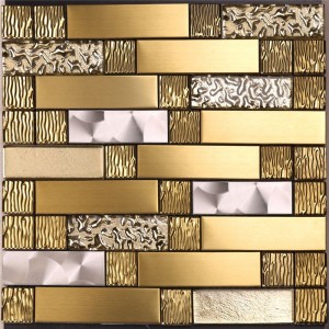 Backsplash Mozaïeken te koop Gold Metal Art Mosaic