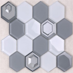 Foshan Factory aangepast ontwerp zeshoek mozaïek tegel