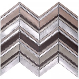 HLC27 grijs aluminiumlegering gemengde glazen tegelstrips voor keukenachterwand