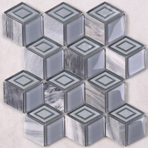 Hot Sale Hexagon 3D ruitvormige mozaïektegels Filippijnen en Egypte