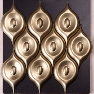 Betoverde gouden metalen 3D-patroon decoratieve tegels
