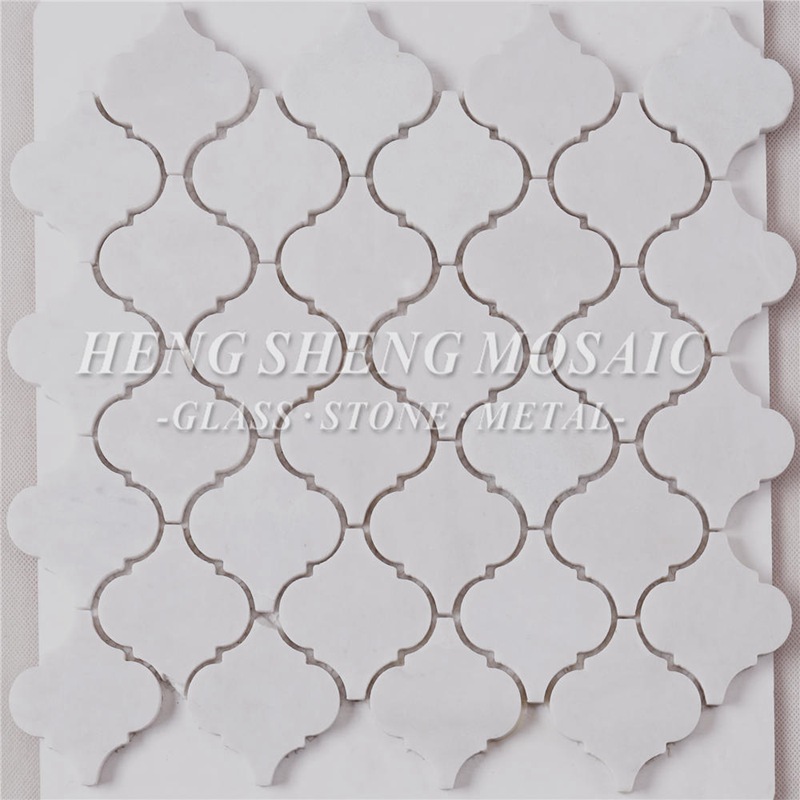 HSC43 Carrara witte natuurlijke marmeren steen zeshoek waterjet lantaarn vormige mozaïektegels voor keuken Backsplash badkamer vloer muur